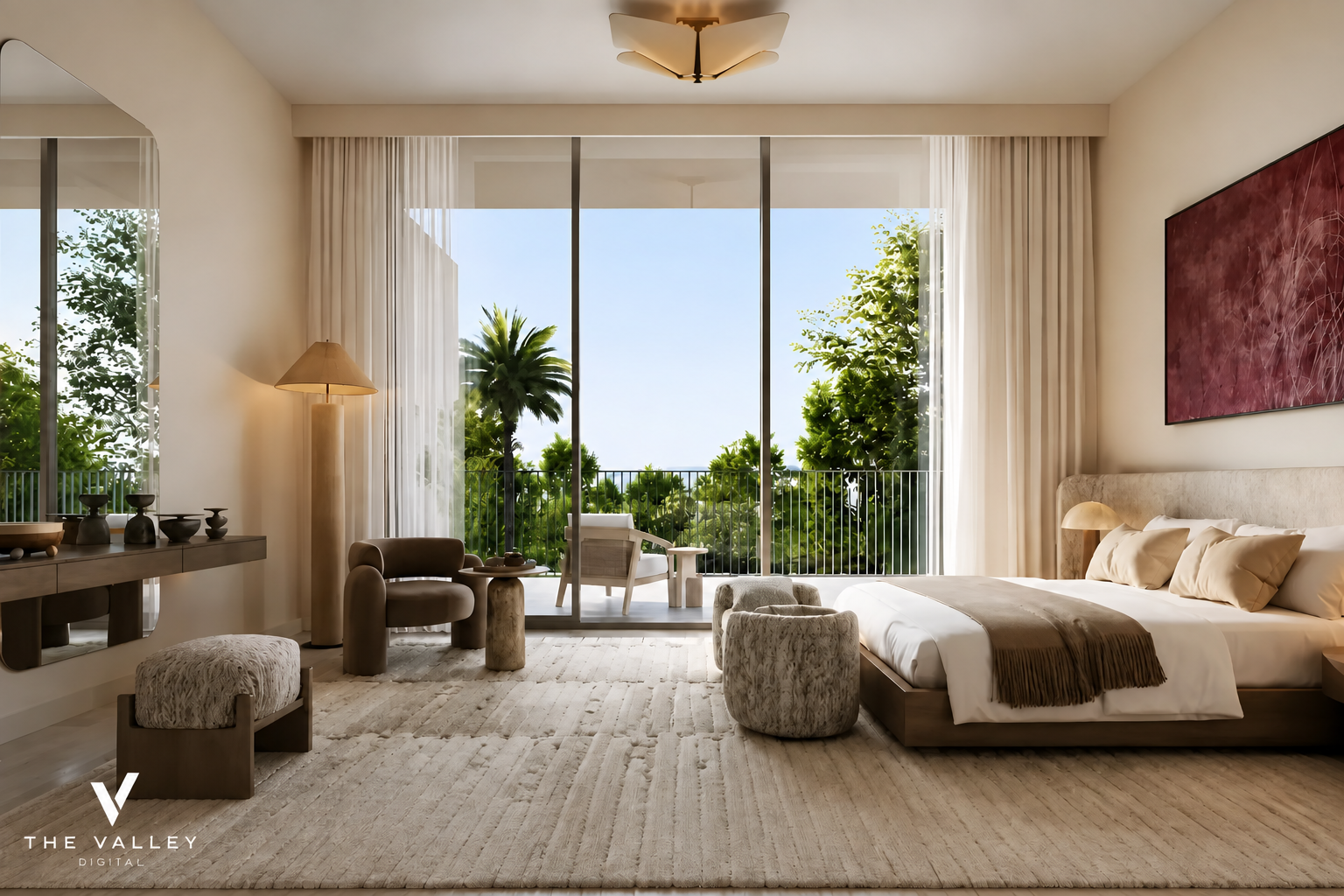 Alva — Bedroom with garden outlook
